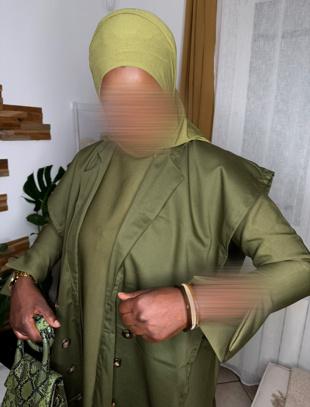 Ensemble Trench vert kaki