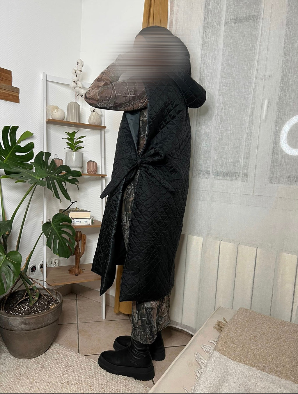 Manteau cape noir