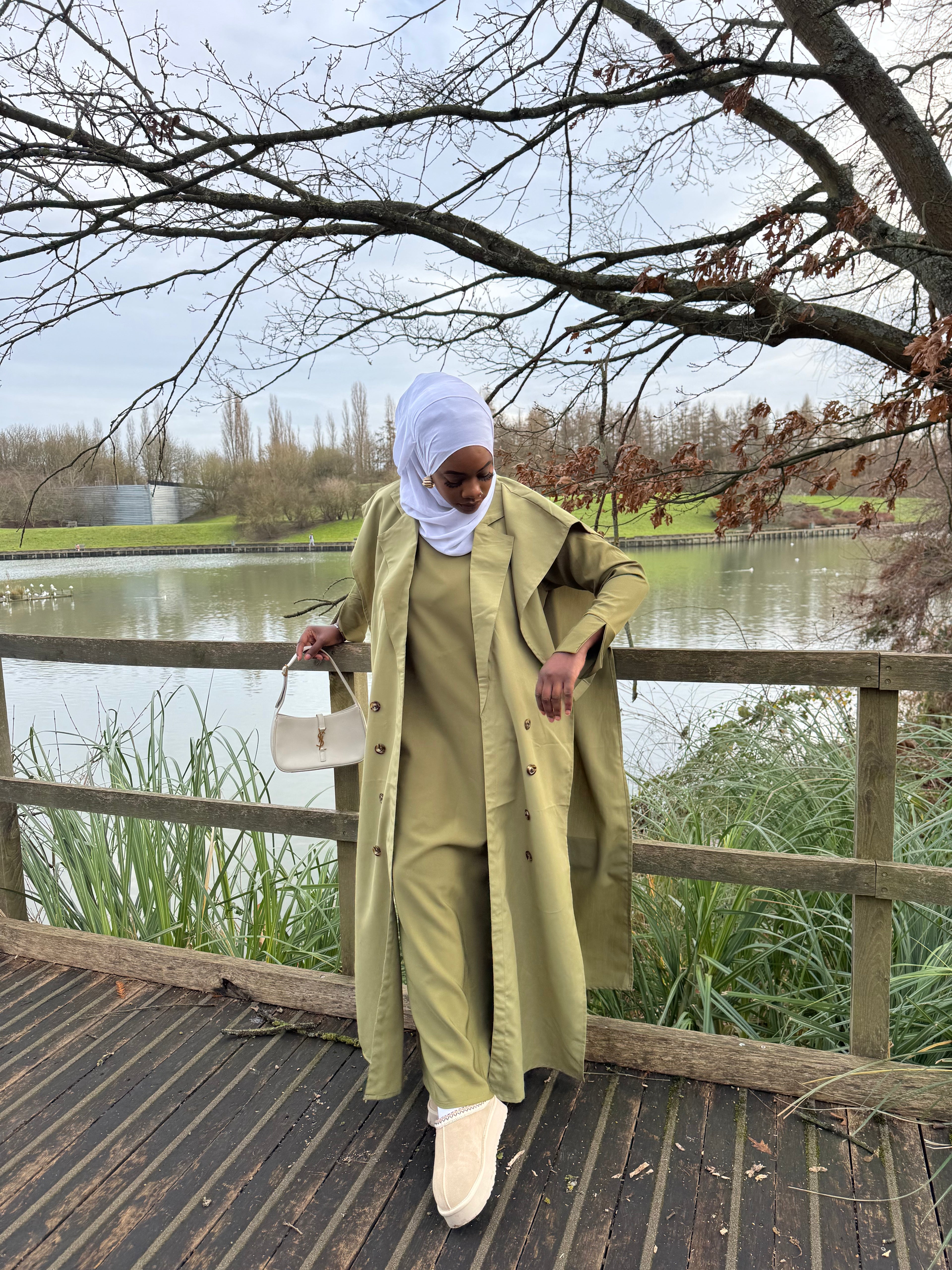 Ensemble trench vert kaki