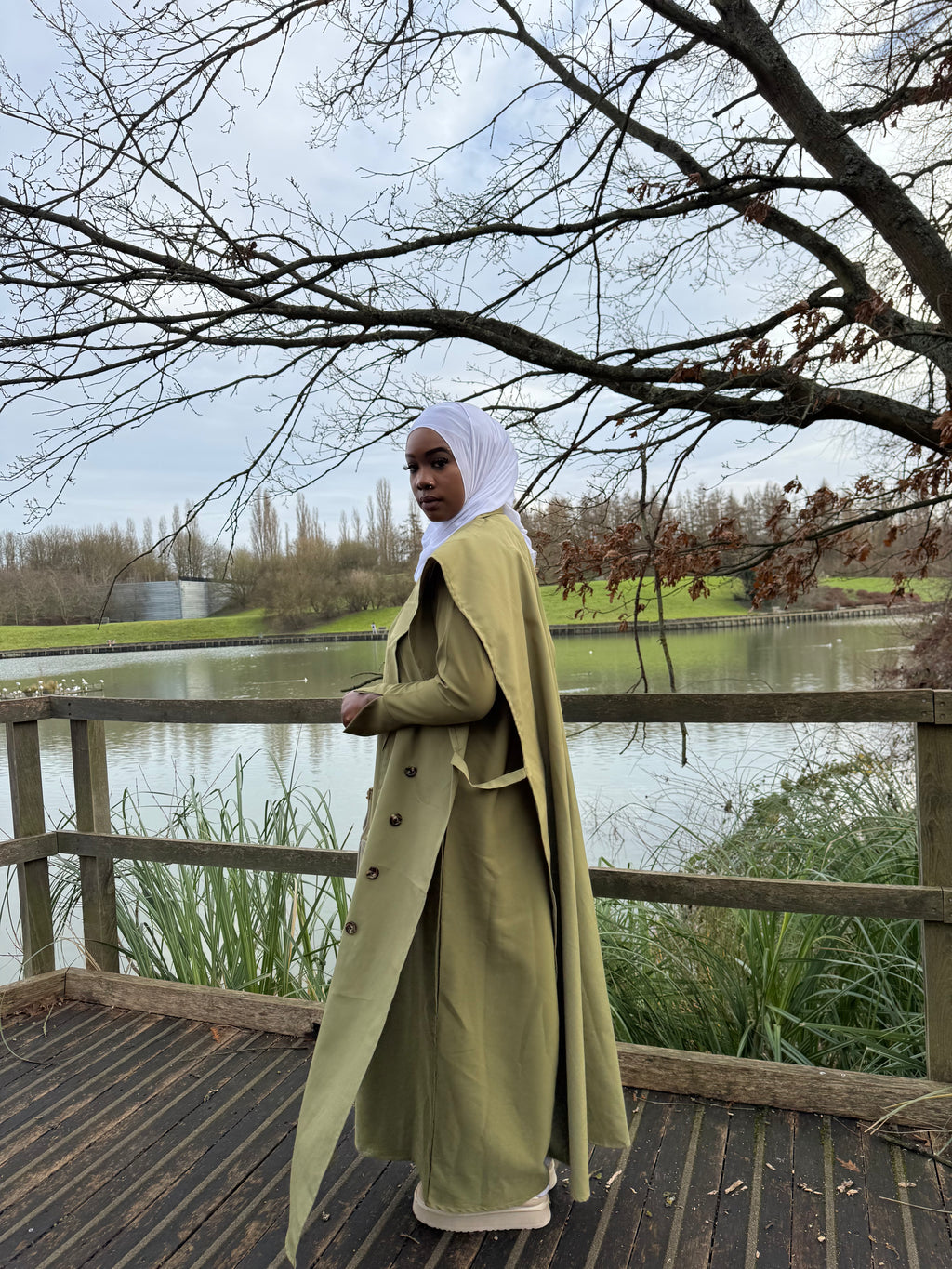 Ensemble trench vert kaki