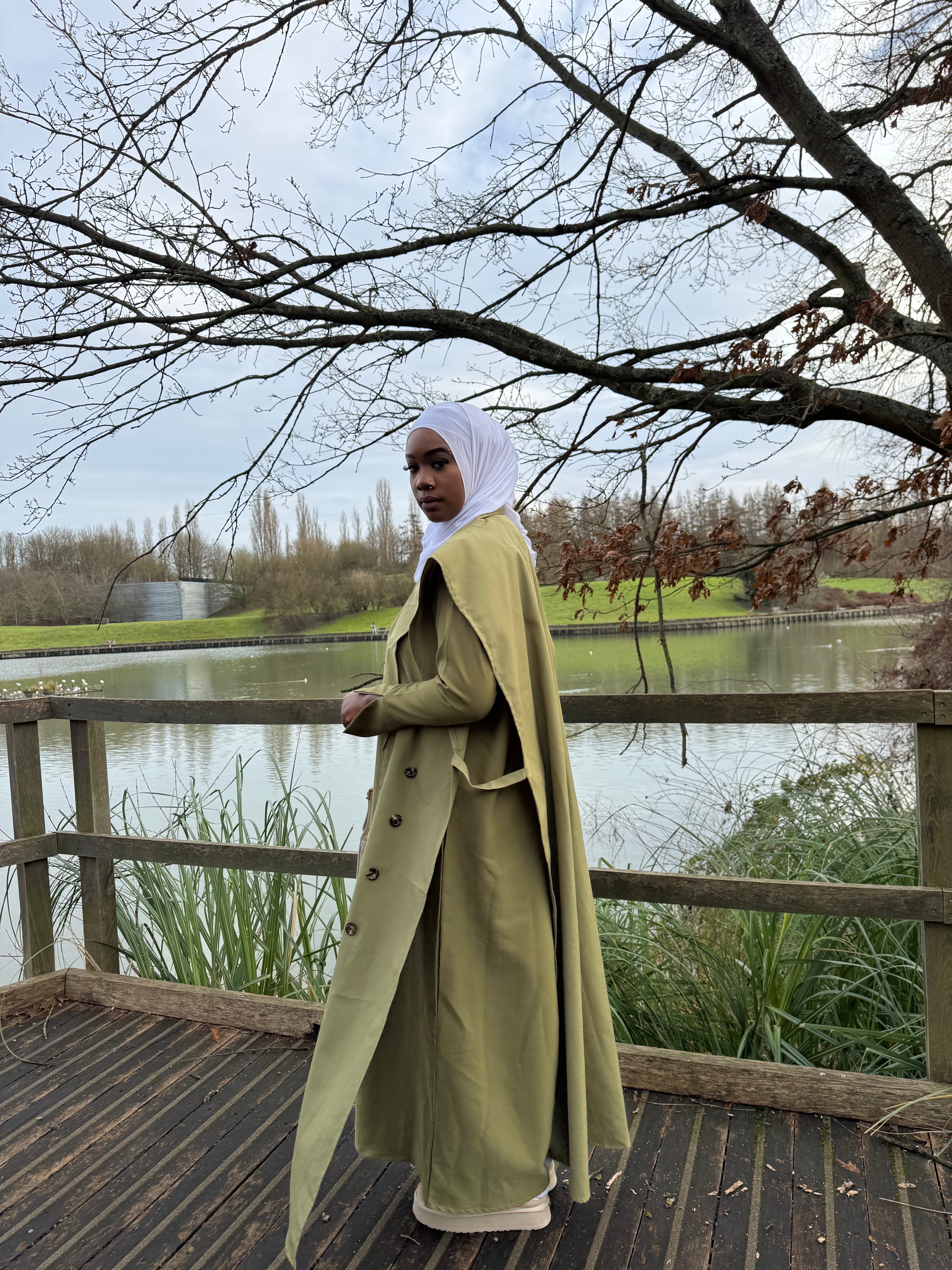 Ensemble trench vert kaki