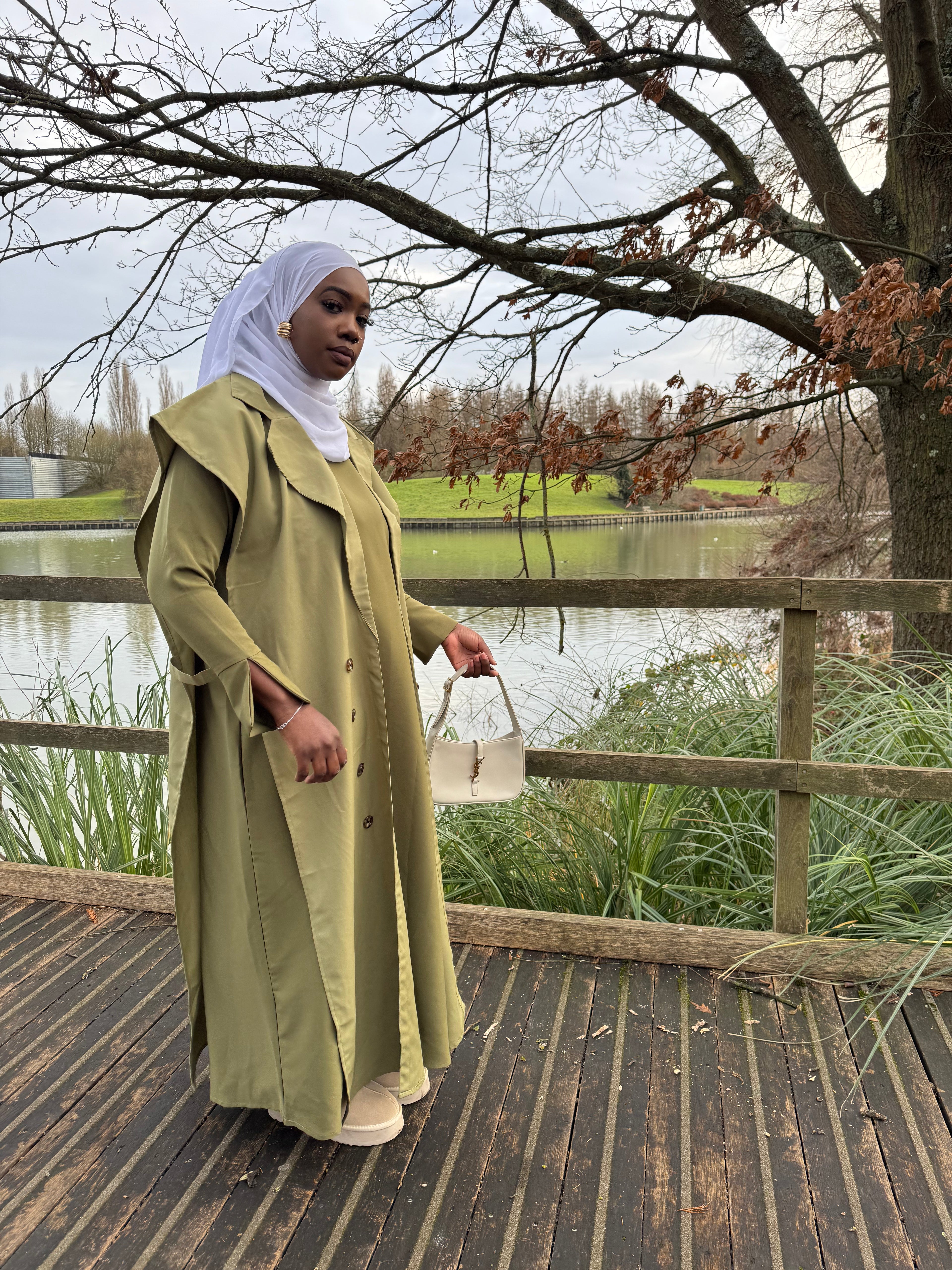 Ensemble trench vert kaki